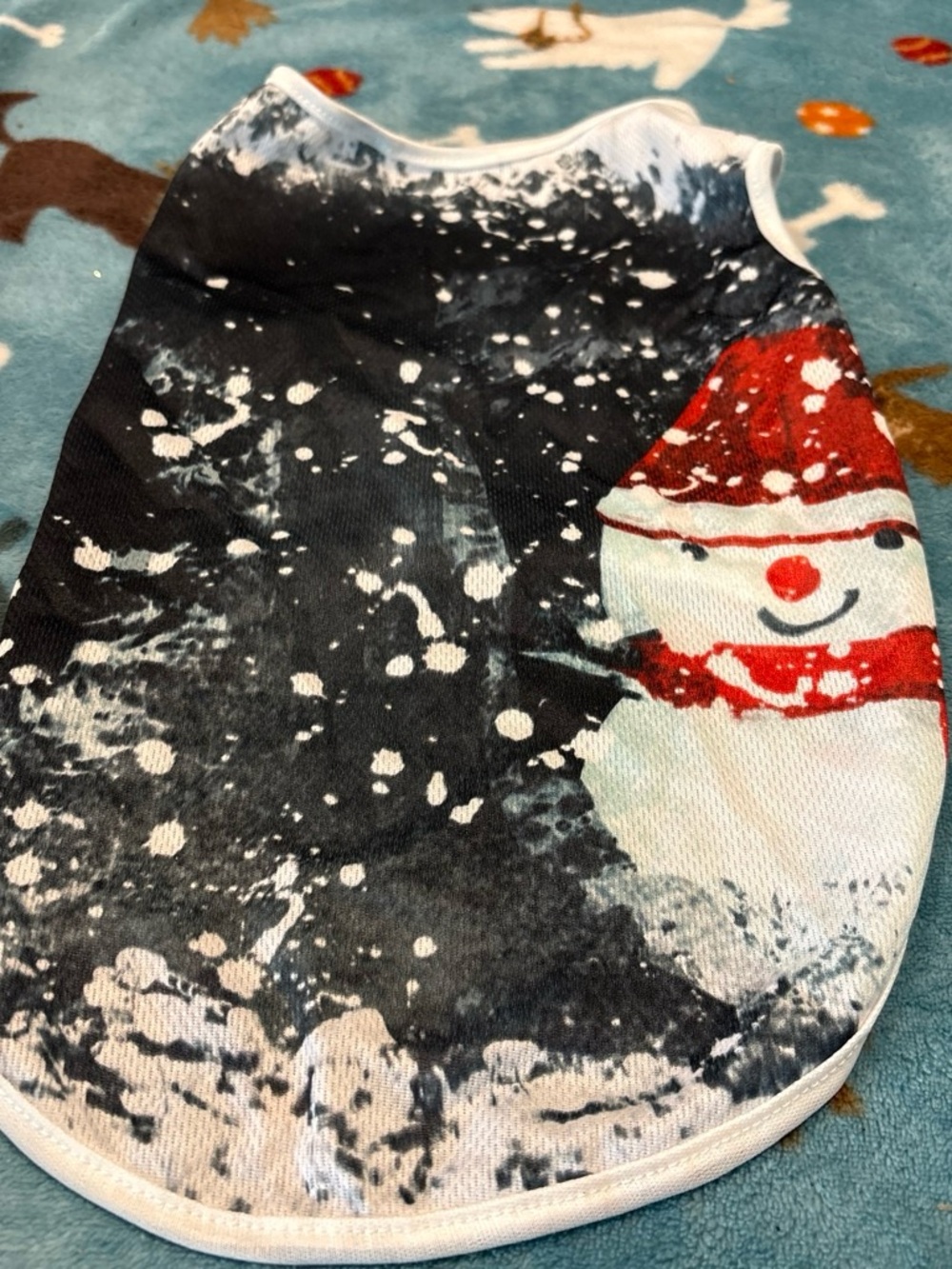 Kids Snowman Print Black & White Holiday Bottoms small/medium